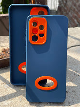 Samsung Galaxy "A33" Silicone "Holo Camera Ring" Case - Dark Blue