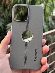 iPhone "12 Pro Max" Spigen Premium Woven Stitched Case - Gray