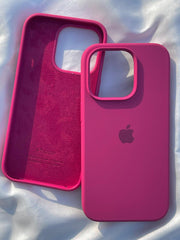 iPhone "14 Pro" Silicone Case "Neon Pink"
