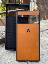 Google Pixel "7 Pro" Premium Leather Texture Case - Orange