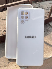 Samsung Galaxy "A12" Tempered Glass "Solid" Case - White