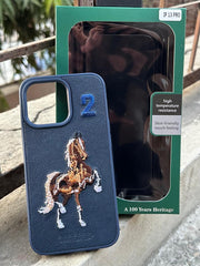 iPhone "13 Pro" Polo Embroidered Case - Blue