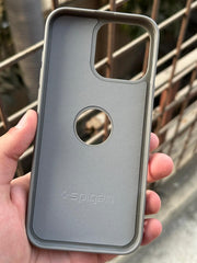 iPhone "16 Pro Max" Spigen Premium Woven Stitched Case - Gray