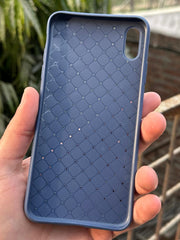 iPhone "XS Max" Premium Woven "Leather Feel" Case - Blue
