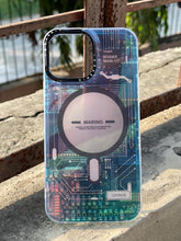 iPhone "13 Pro Max" Translucent Circuit Case - Blue