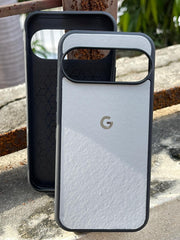 Google Pixel "9" Premium Leather Texture Case - Gray