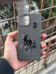 iPhone "12 Pro Max" Polo Embroidered Case - Dark Gray