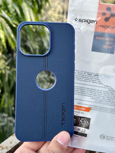 iPhone "15 Pro Max" Spigen Premium Woven Stitched Case - Blue