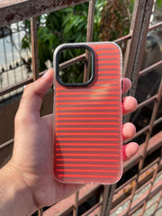 iPhone "14 Pro" Rainbow Translucent Case - Red