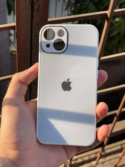 iPhone "13" Tempered Glass "Chrome" Case - Gray