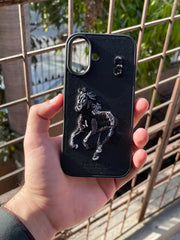 iPhone "16" Polo Embroidered Case - Black