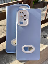 Samsung Galaxy "A53" Silicone "Holo Camera Ring" Case - Light Blue
