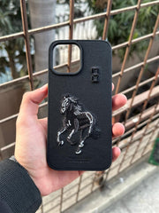 iPhone "14 Pro Max" Polo Embroidered Case - Black