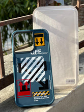 iPhone "13 Pro" Premium Grade Silicone "OFF-WHITE" Case - Blue