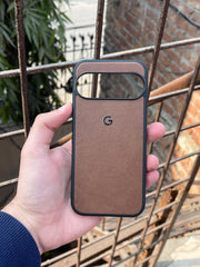 Google Pixel "9" Premium Leather Texture Case - Brown