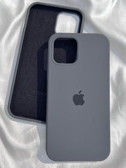 iPhone "12/12 Pro" Silicone Case "Dark Gray"