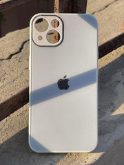 iPhone "13" Tempered Glass "Chrome" Case - Gray