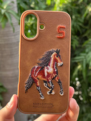 iPhone "16" Polo Embroidered Case - Brown