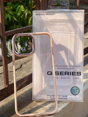 iPhone "13 Pro Max" Q-Series Premium Transparent "Ultra Hybrid" Case - Rose Gold