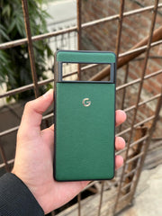 Google Pixel "7" Premium Leather Texture Case - Green