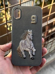 iPhone "XR" Polo Embroidered Case - Gray