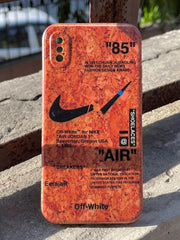 iPhone "X/XS" Wood Texture Case - Nike Air