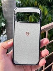 Google Pixel "9" Premium Leather Texture Case - Gray
