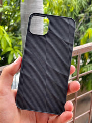 iPhone “11 Pro Max” Premium Silicone “Wavy” Case - Black