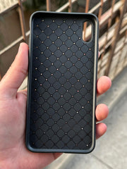 iPhone "XS Max" Premium Woven "Leather Feel" Case - Black