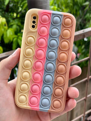 iPhone "X/XS" Fidget Stress Release Pop-Up Case - Brown