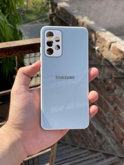 Samsung Galaxy "A32 (4G)" Tempered Glass "Solid" Case - Gray