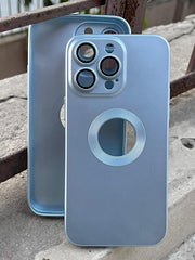 iPhone "14 Pro Max" Camera Glass Silicone Case - Sierra Blue