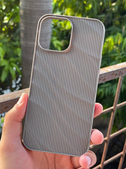 iPhone “12 Pro Max” Premium Silicone “Wavy” Case - Gray