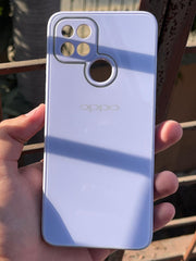 Oppo 'A15/A15s" Tempered Glass "Chrome" Case - Purple