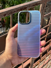 iPhone "14 Pro Max" Rainbow Translucent Case - Blue