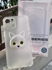 iPhone "12 Pro Max" Q-Series "Cat Edition" Case - White