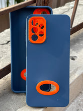 Samsung Galaxy "A13" Silicone "Holo Camera Ring" Case - Dark Blue