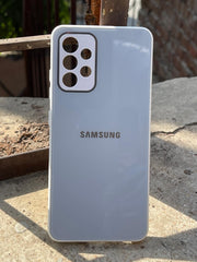 Samsung Galaxy "A32 (4G)" Tempered Glass "Solid" Case - Gray