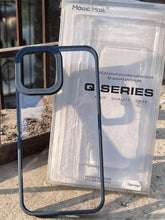 iPhone "12 Pro Max" Q-Series Premium Transparent "Ultra Hybrid" Case - Dark Blue