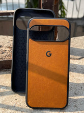 Google Pixel "9" Premium Leather Texture Case - Orange
