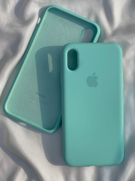 iPhone "X/XS" Silicone Case "Cyan"