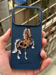 iPhone "17 Pro" Polo Embroidered Case - Blue