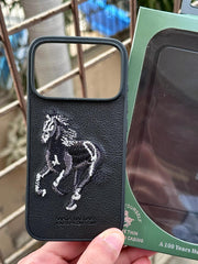 iPhone "17 Pro" Polo Embroidered Case - Black