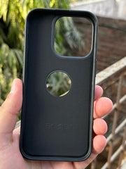 iPhone "16 Pro" Spigen Premium Woven Stitched Case - Black