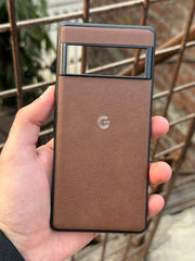 Google Pixel "6 Pro" Premium Leather Texture Case - Brown