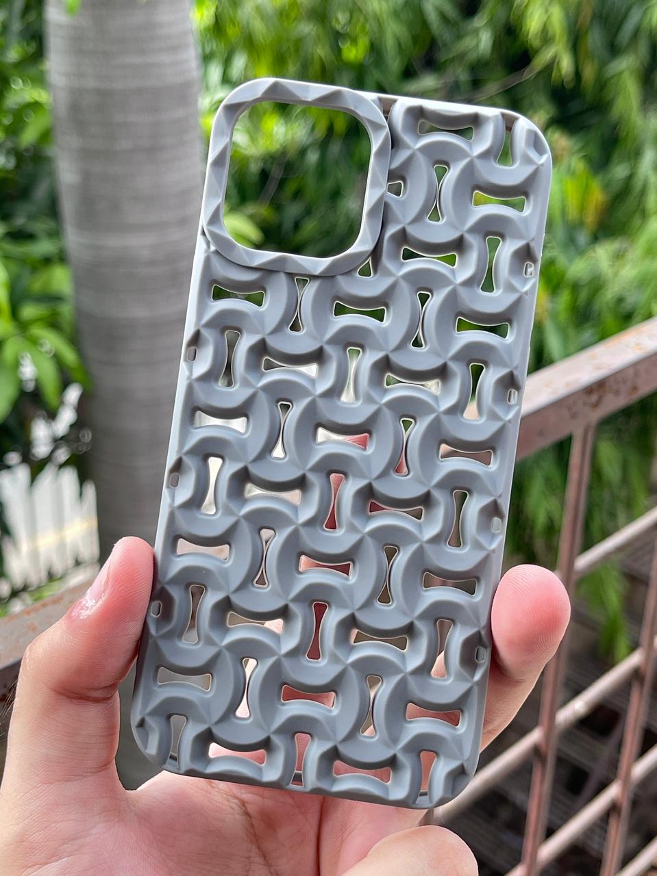 iPhone "12/12 Pro" Premium Silicone "Heat Dissipation" Case - Gray