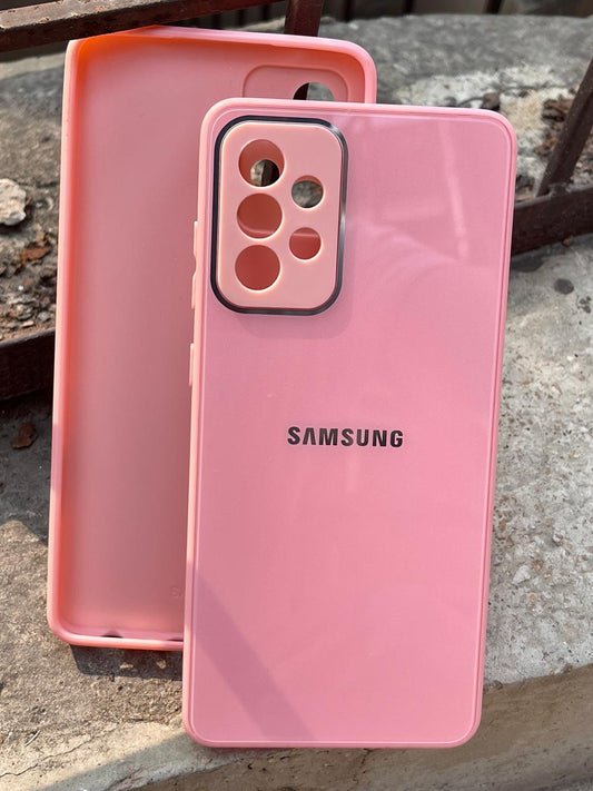 Samsung Galaxy "A72" Tempered Glass "Chrome" Case - Pink