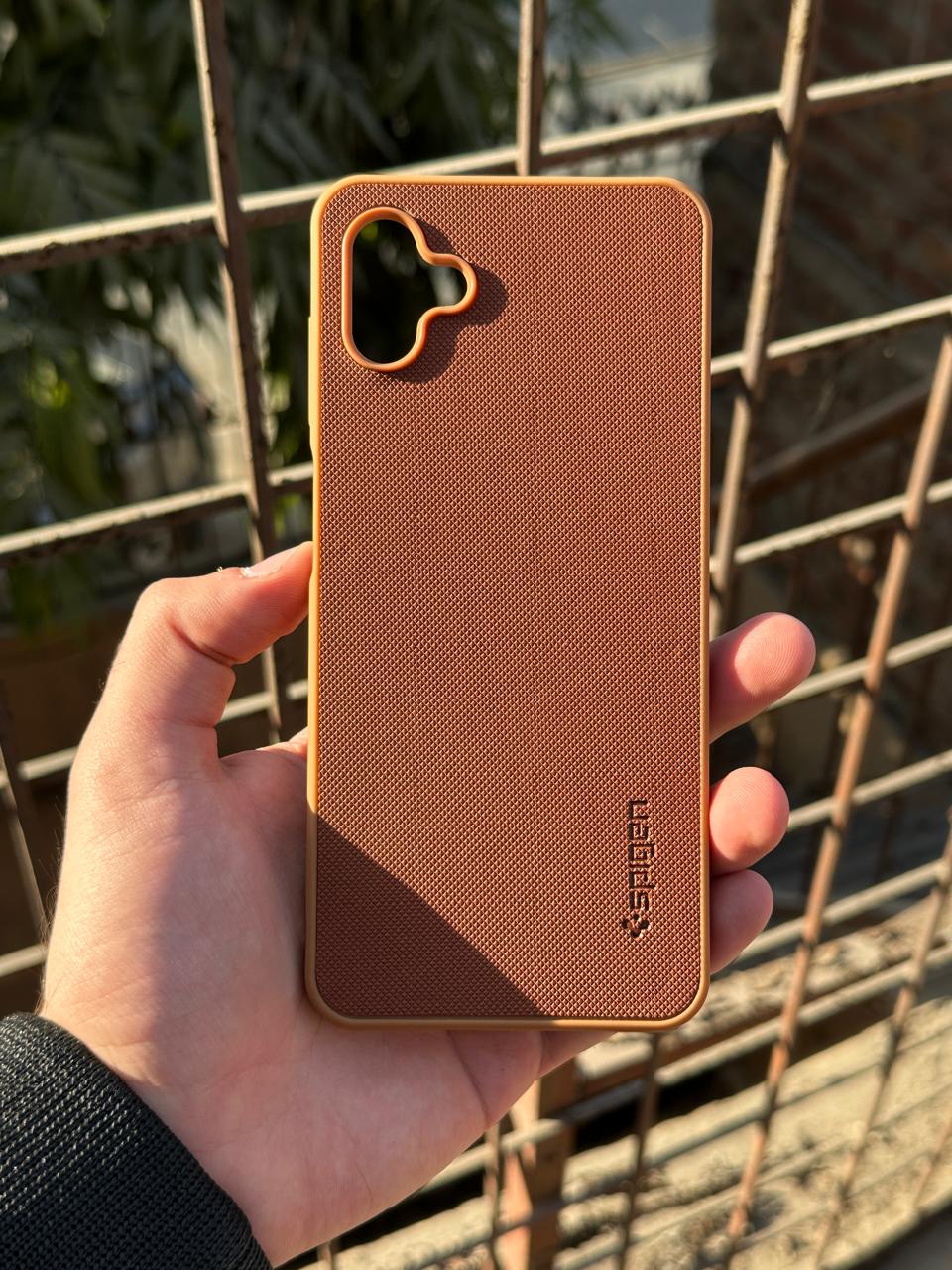 Samsung Galaxy "A04" Spigen Rugged Texture Case - Brown