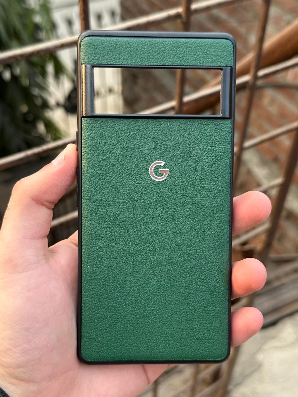 Google Pixel "6 Pro" Premium Leather Texture Case - Green