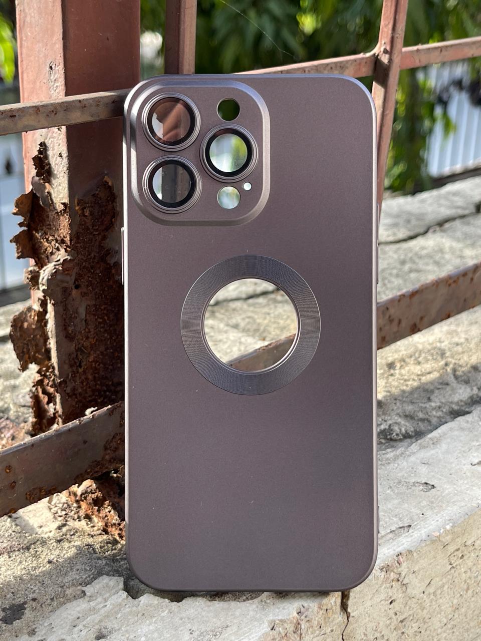 iPhone "14 Pro Max" Camera Glass Silicone Case - Gray
